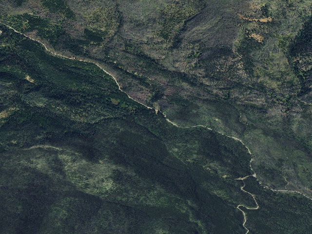 Aerial image of USFS dispersed camp — MT #709