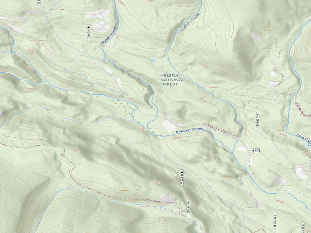 USGS topographic map of USFS dispersed camp — MT #709