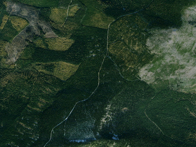 Aerial image of USFS dispersed camp — MT #710
