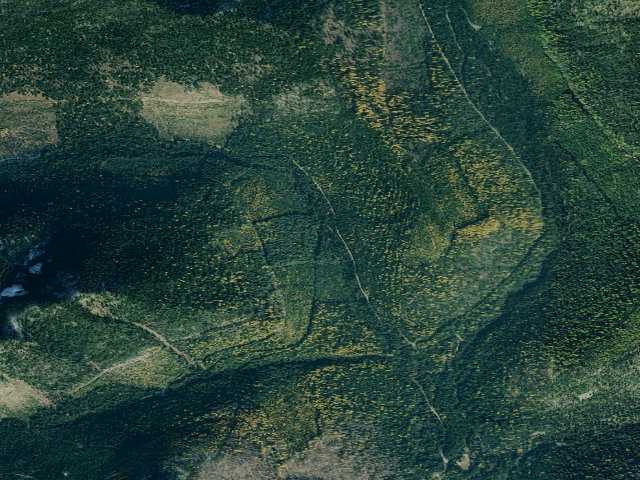 Aerial image of USFS dispersed camp — MT #712