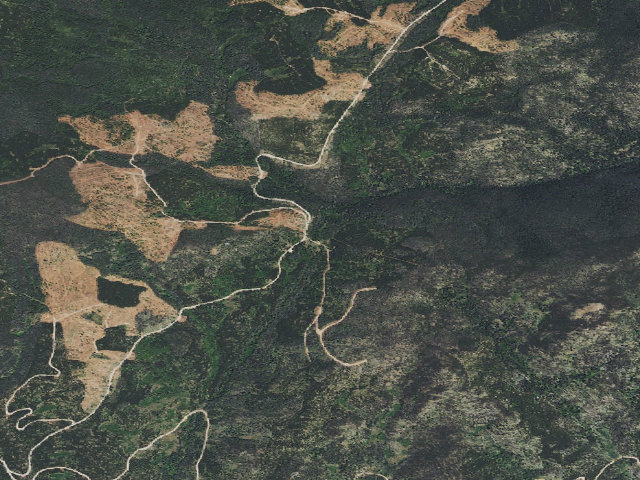 Aerial image of USFS dispersed camp — MT #713