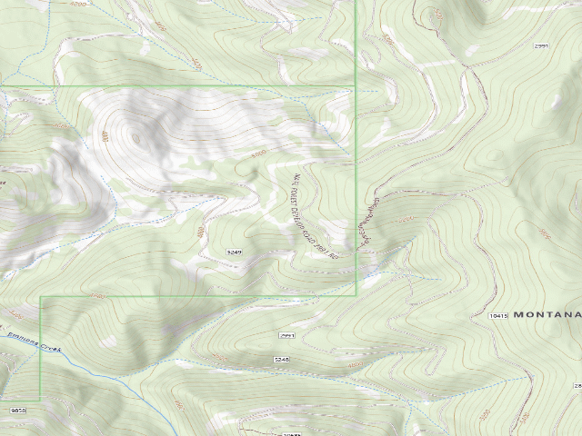 USGS topographic map of USFS dispersed camp — MT #716