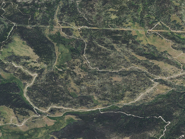 Aerial image of USFS dispersed camp — MT #718