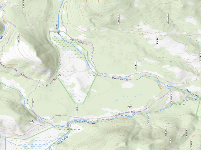 USGS topographic map of USFS dispersed camp — MT #718