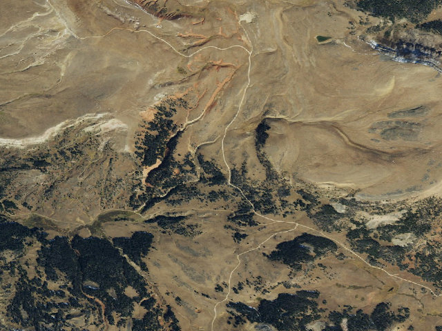 Aerial image of USFS dispersed camp — MT #719