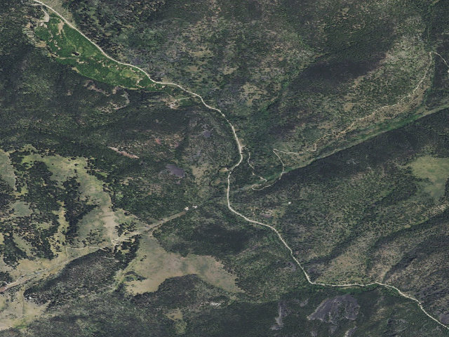 Aerial image of USFS dispersed camp — MT #72
