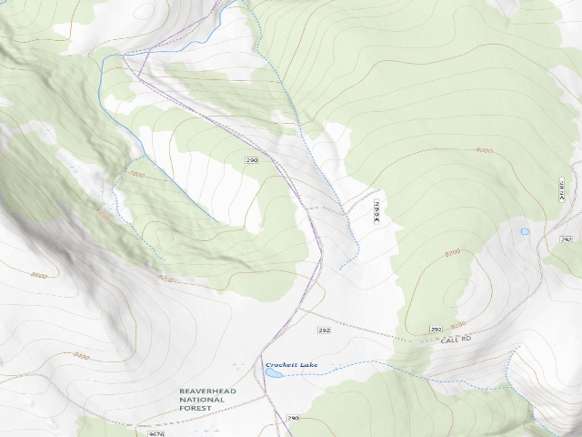 USGS topographic map of USFS dispersed camp — MT #720