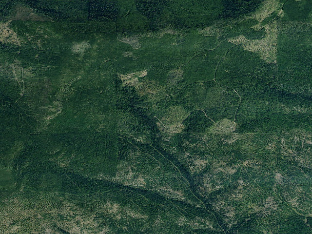 Aerial image of USFS dispersed camp — MT #722