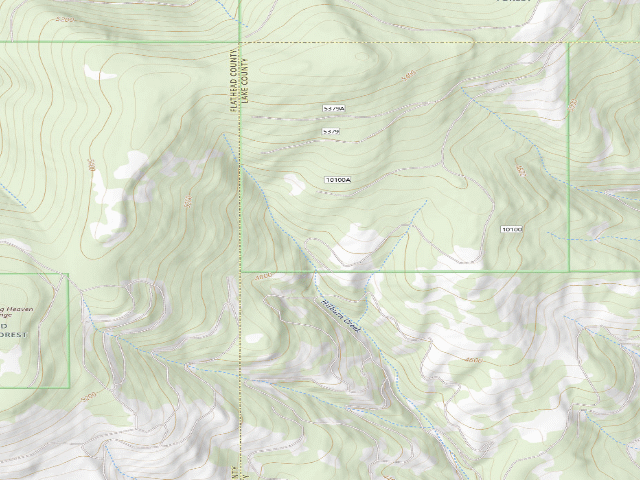 USGS topographic map of USFS dispersed camp — MT #722