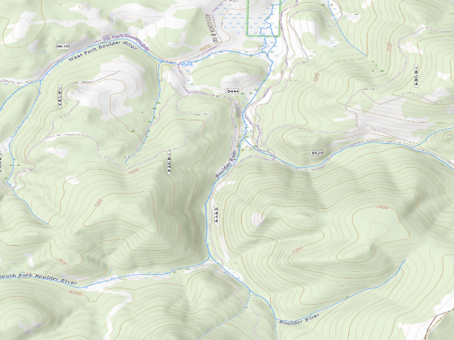 USGS topographic map of USFS dispersed camp — MT #723