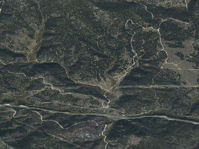 Aerial image of USFS dispersed camp — MT #724