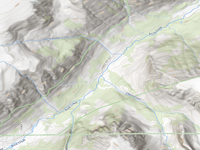 USGS topographic map of USFS dispersed camp — MT #726