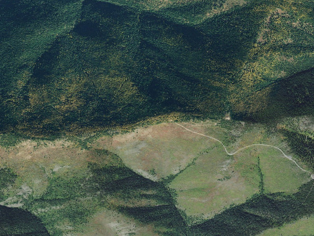 Aerial image of USFS dispersed camp — MT #731