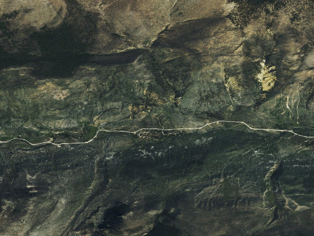 Aerial image of USFS dispersed camp — MT #733