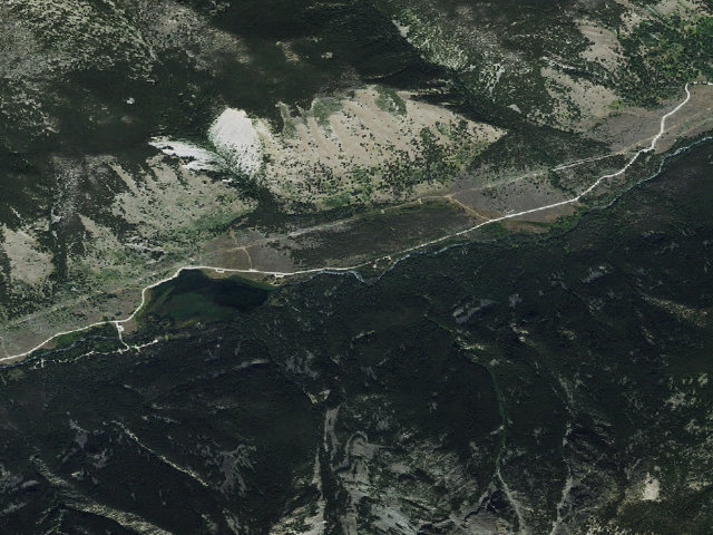 Aerial image of USFS dispersed camp — MT #734