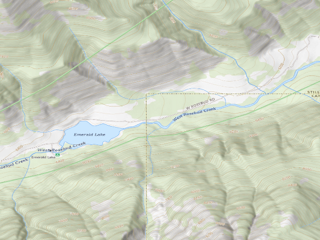 USGS topographic map of USFS dispersed camp — MT #734
