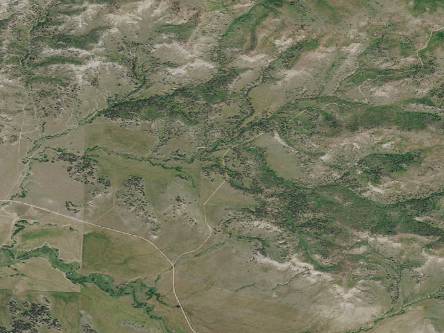 Aerial image of USFS dispersed camp — MT #736