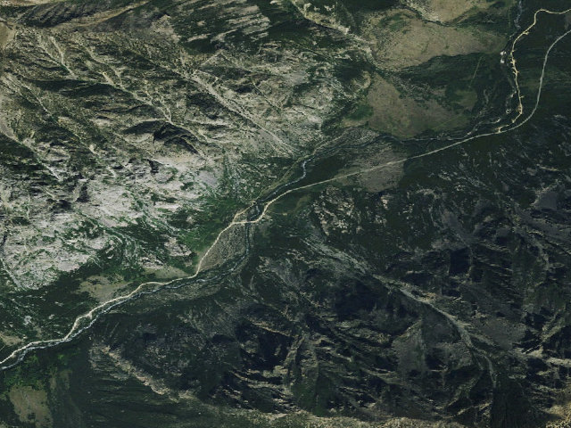 Aerial image of USFS dispersed camp — MT #74