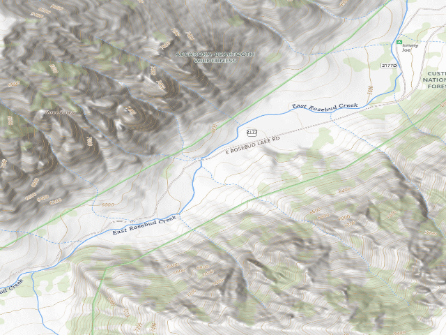 USGS topographic map of USFS dispersed camp — MT #74