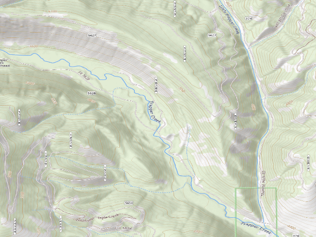 USGS topographic map of USFS dispersed camp — MT #741