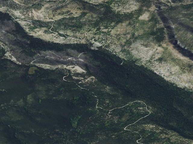 Aerial image of USFS dispersed camp — MT #742
