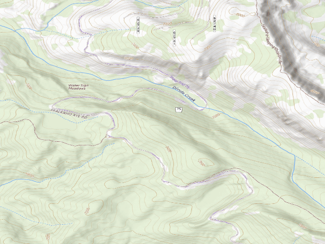USGS topographic map of USFS dispersed camp — MT #742
