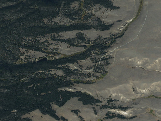 Aerial image of USFS dispersed camp — MT #744