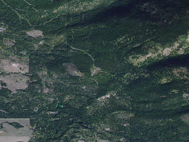 Aerial image of USFS dispersed camp — MT #745