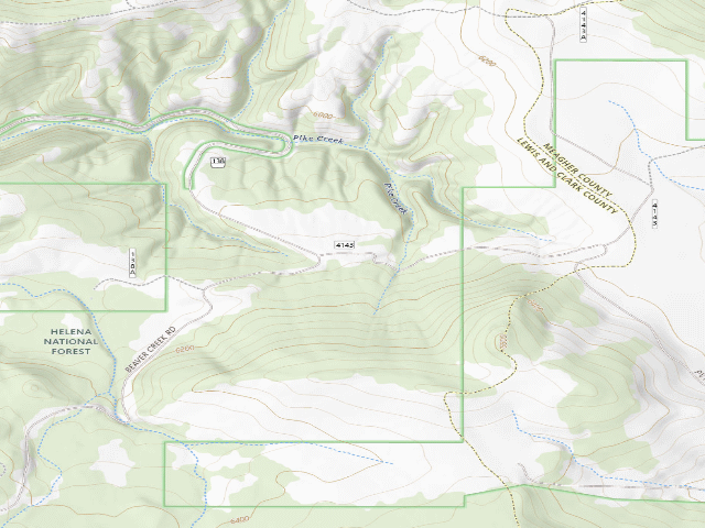 USGS topographic map of USFS dispersed camp — MT #746