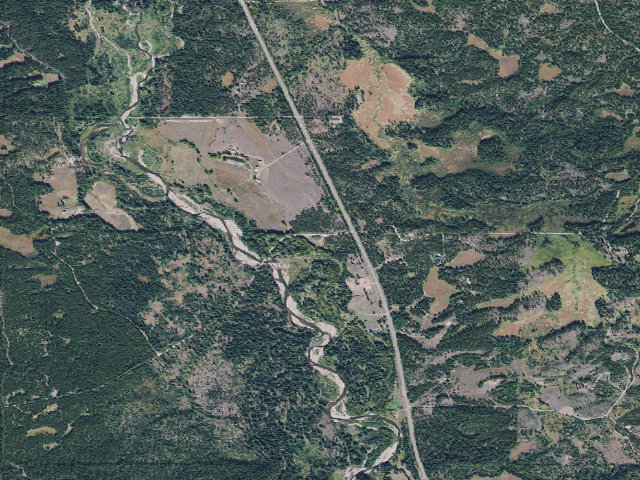 Aerial image of USFS dispersed camp — MT #747