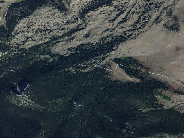 Aerial image of USFS dispersed camp — MT #75
