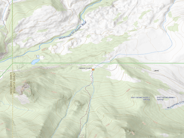 USGS topographic map of USFS dispersed camp — MT #75