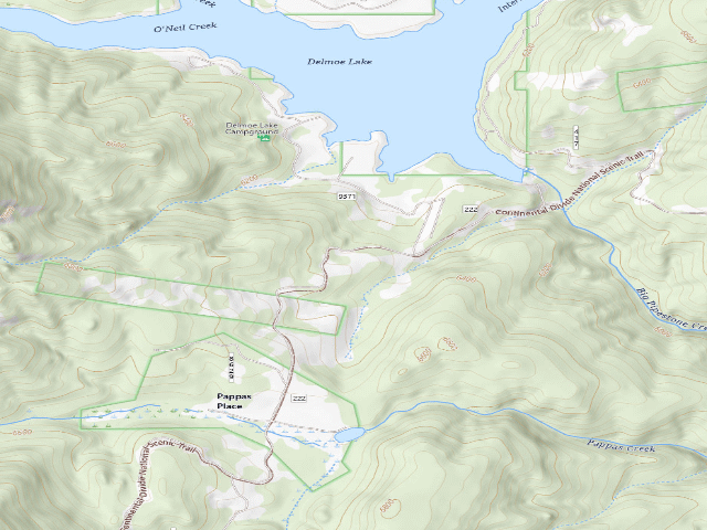 USGS topographic map of USFS dispersed camp — MT #752