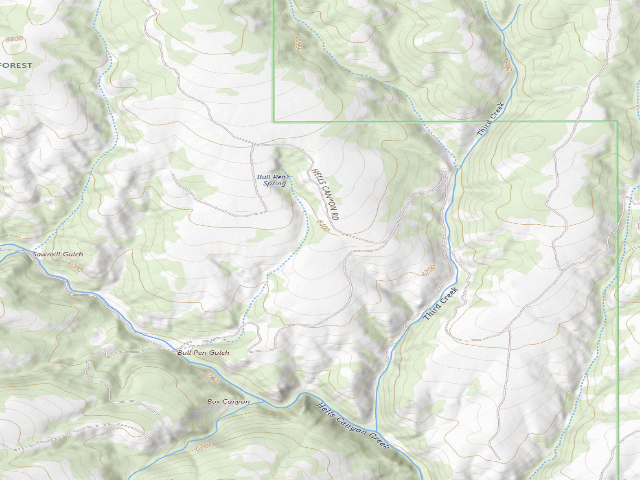 USGS topographic map of USFS dispersed camp — MT #754