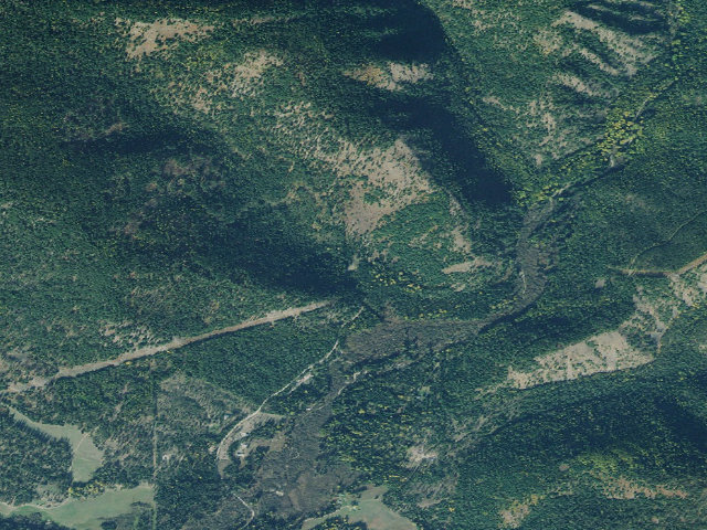 Aerial image of USFS dispersed camp — MT #757