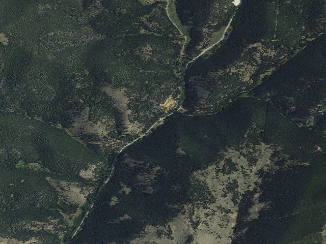 Aerial image of USFS dispersed camp — MT #758