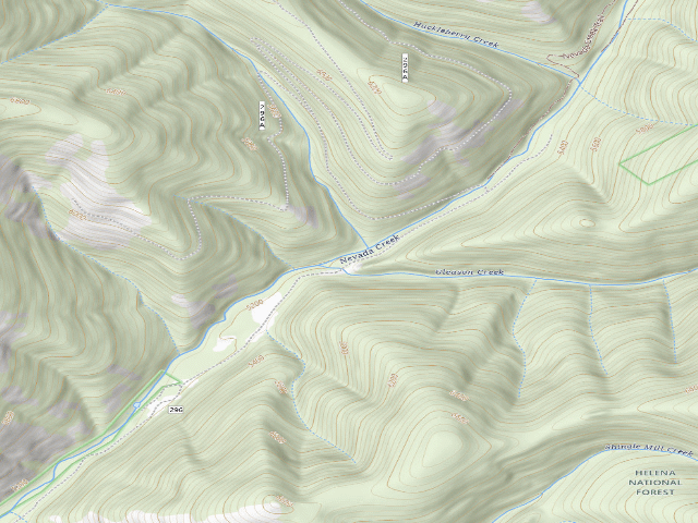 USGS topographic map of USFS dispersed camp — MT #762
