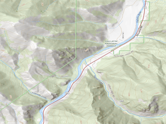USGS topographic map of USFS dispersed camp — MT #765