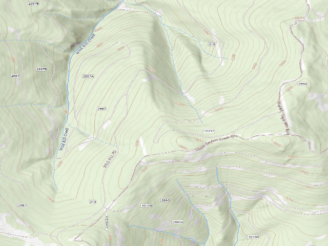 USGS topographic map of USFS dispersed camp — MT #766