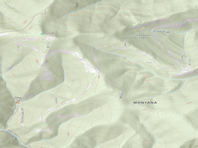 USGS topographic map of USFS dispersed camp — MT #769