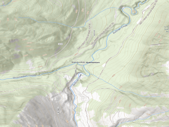 USGS topographic map of USFS dispersed camp — MT #77