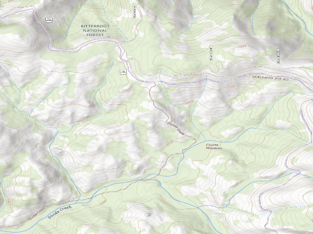 USGS topographic map of USFS dispersed camp — MT #776