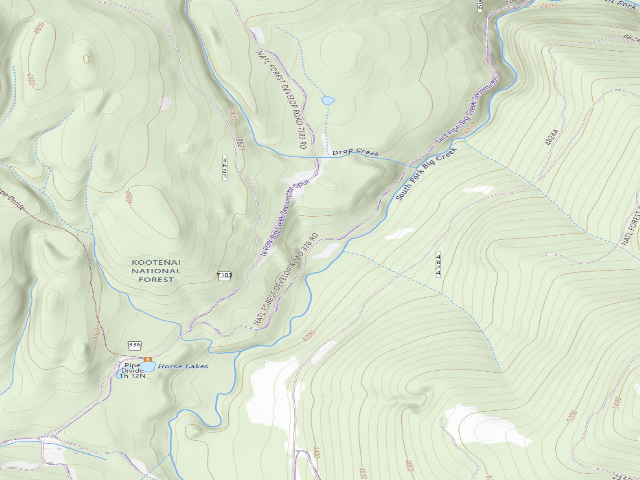 USGS topographic map of USFS dispersed camp — MT #777
