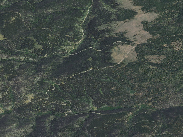 Aerial image of USFS dispersed camp — MT #78