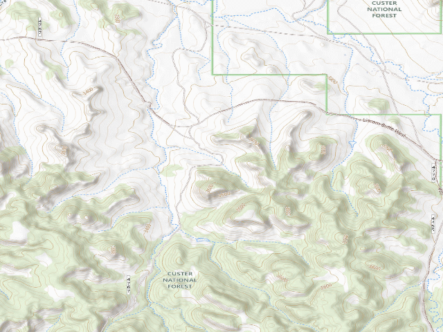 USGS topographic map of USFS dispersed camp — MT #780