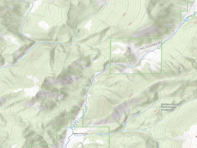 USGS topographic map of USFS dispersed camp — MT #782