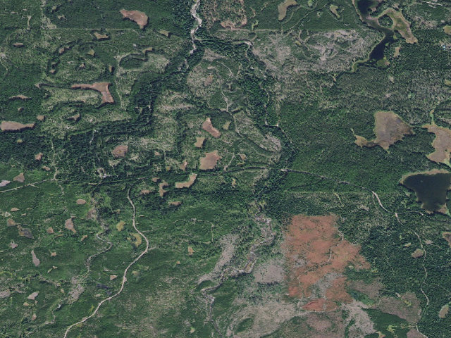 Aerial image of USFS dispersed camp — MT #787