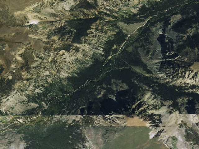 Aerial image of USFS dispersed camp — MT #79