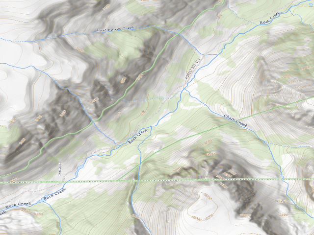 USGS topographic map of USFS dispersed camp — MT #79
