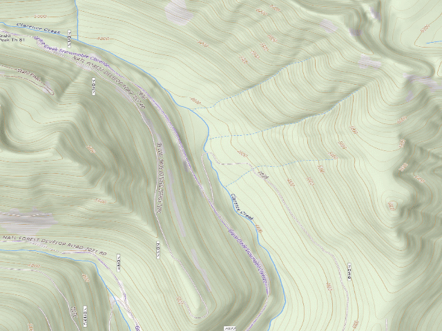 USGS topographic map of USFS dispersed camp — MT #790